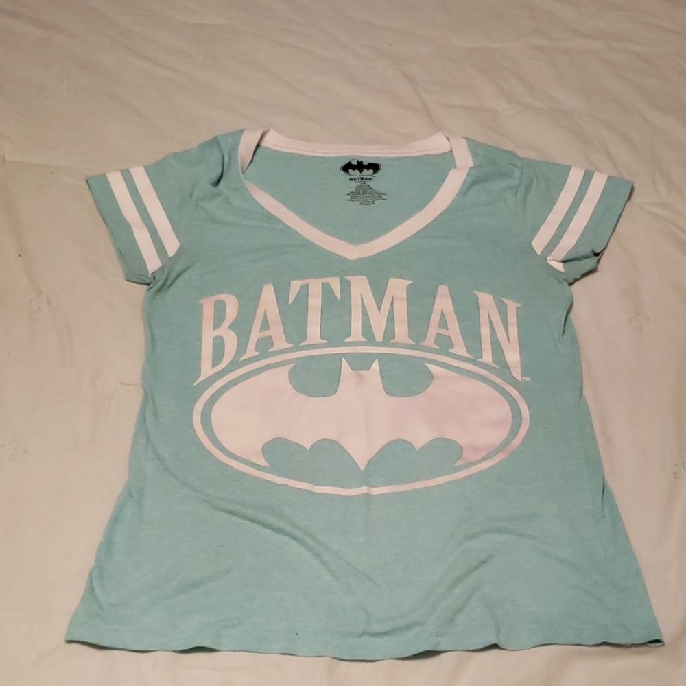 Teal w/white detail Batman T-Shirt Sz 19 Juniors
